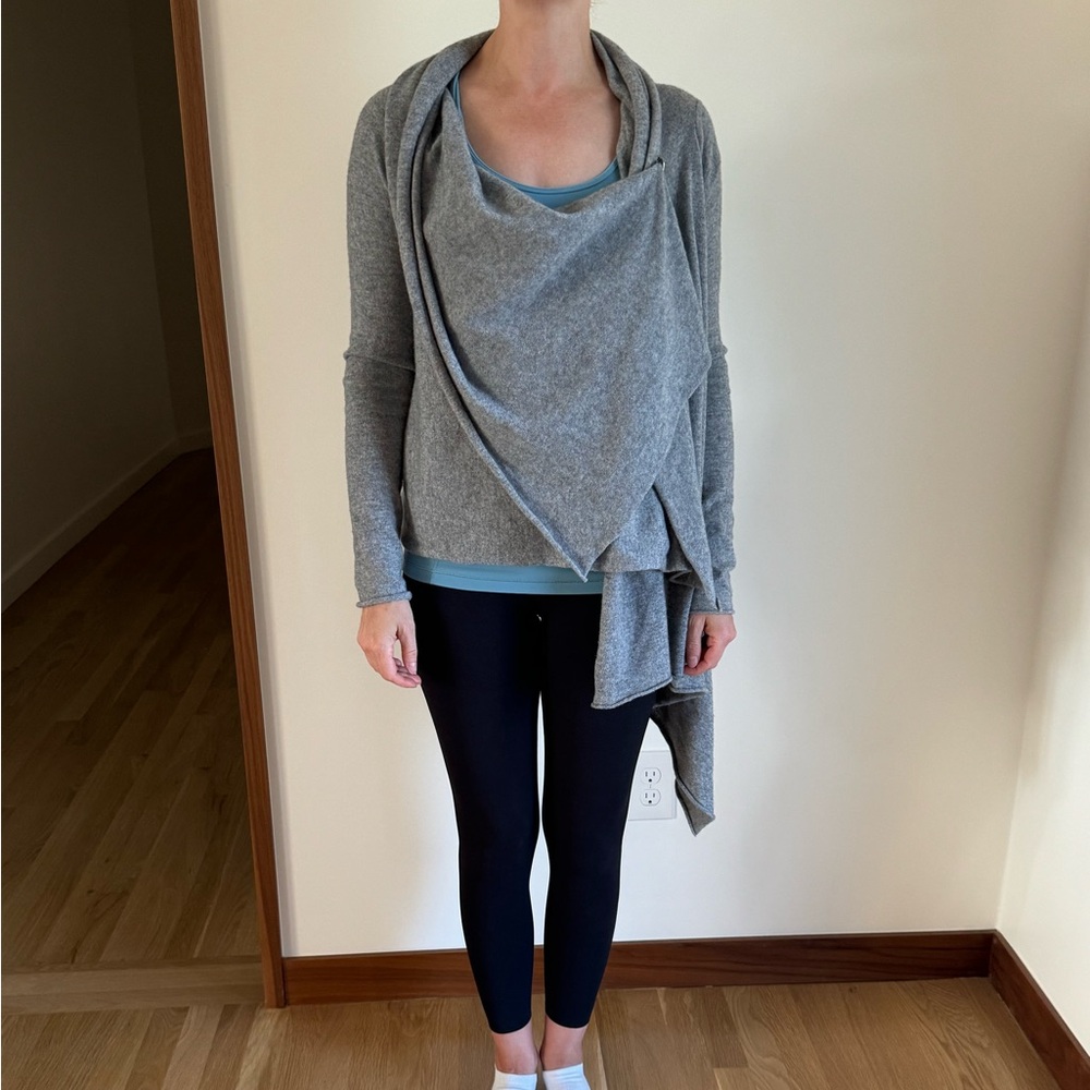 Autumn Cashmere asymmetrical zip cardigan, size XS